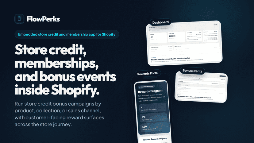 Memberships, store credit, and bonus events inside Shopify