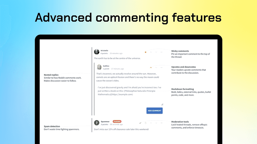 Commentify comments from Shopify – Advanced commenting features