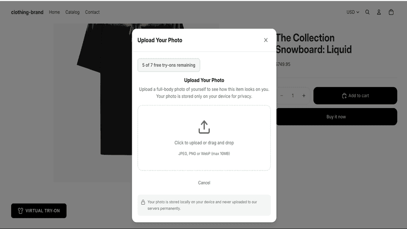 your customer can upload their selfie