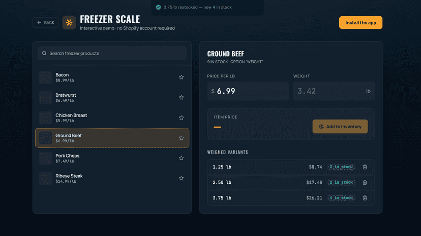 Increase Inventory Count