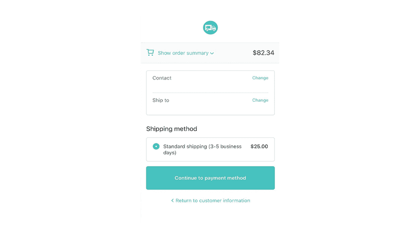 The shipping rates / rules will appear in the checkout process