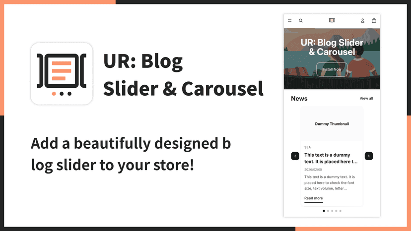 Add a beautifully designed blog slider to your store!