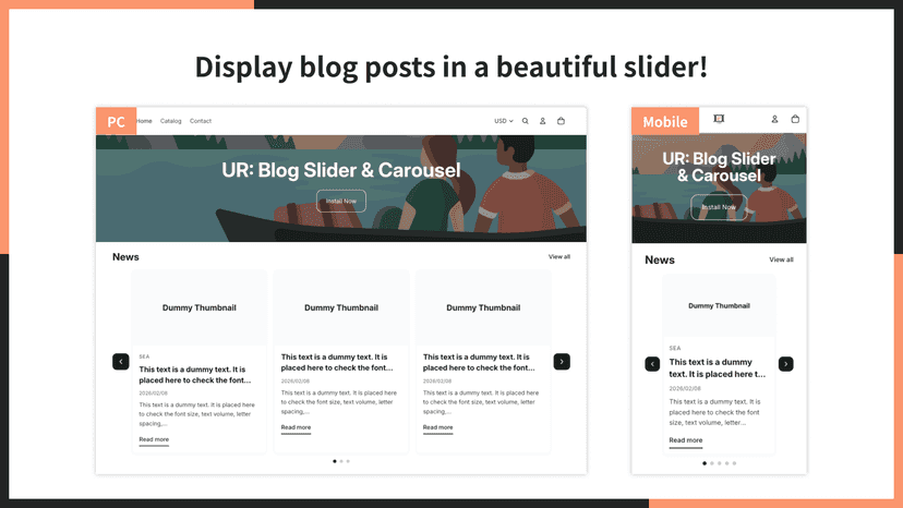 Display blog posts in a beautiful slider!