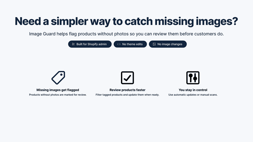 Image Guard benefits for finding missing product photos
