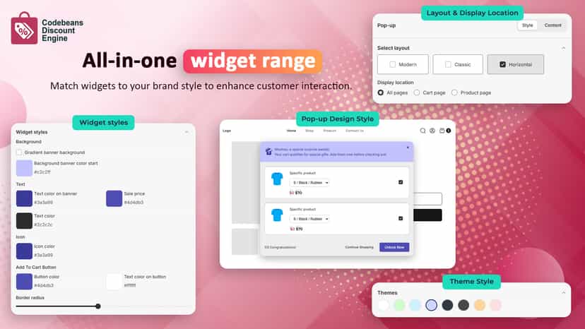 All-in-one widget range