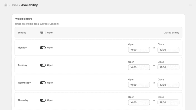 Control when and how people book