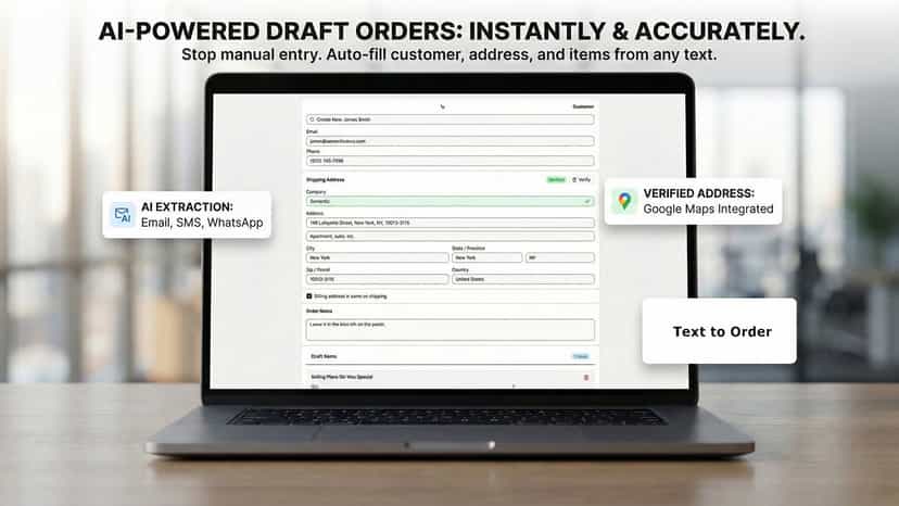 AI automatically matches customer text to product inventory.
