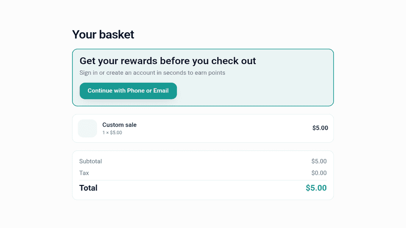 Live Cart - Not Signed In