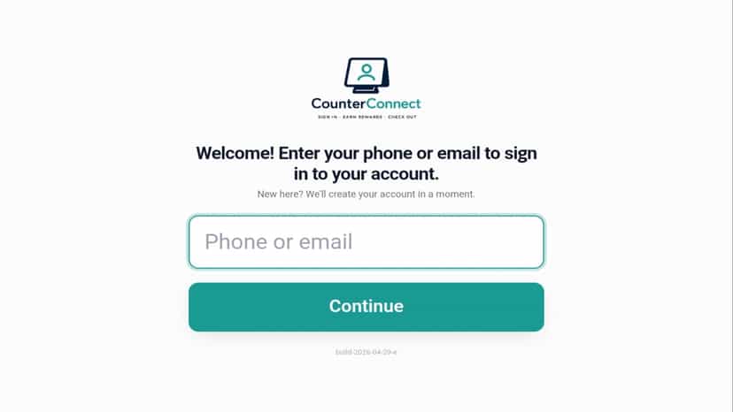 Tablet Welcome Screen