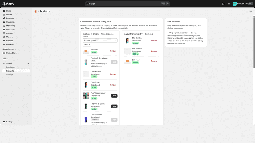 Product selection and scheduling interface