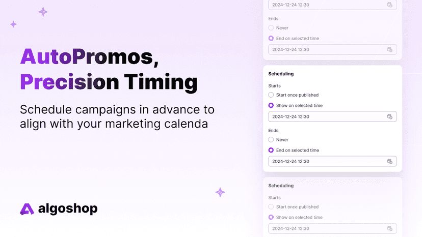 Automated scheduling to help manage your promotion timings