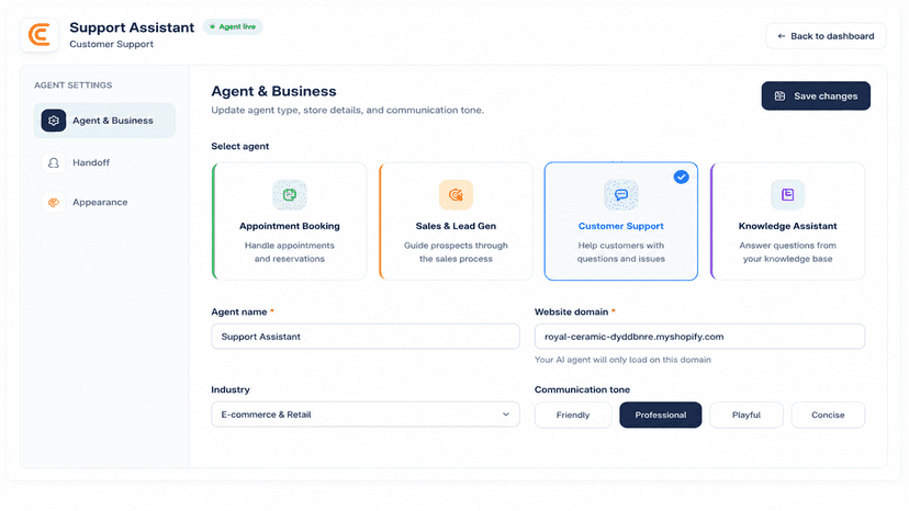 Create agent