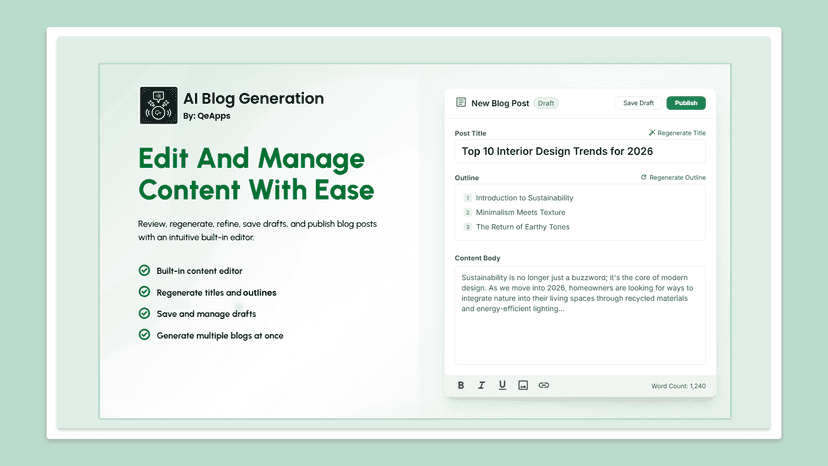 Generate engaging blog content and SEO articles using AI