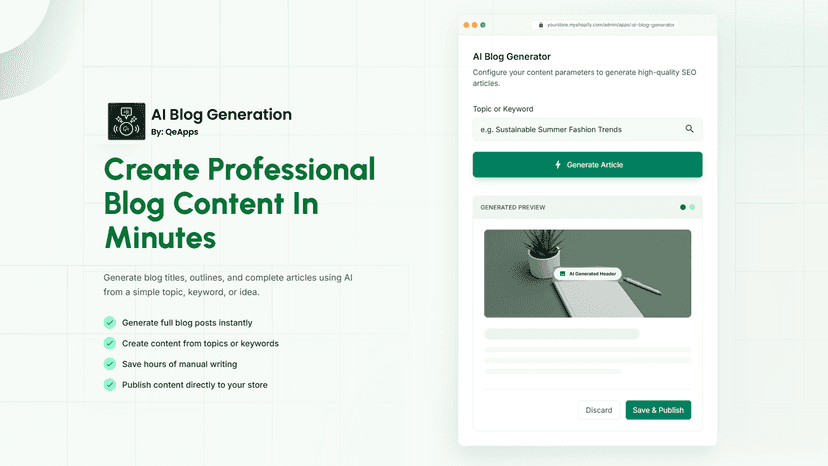 Generate engaging blog content and SEO articles using AI