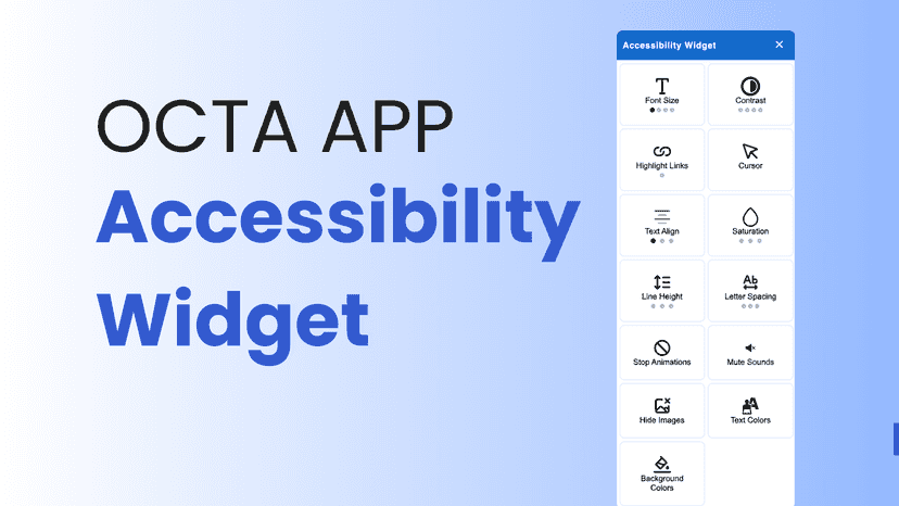octa app accessibility widget