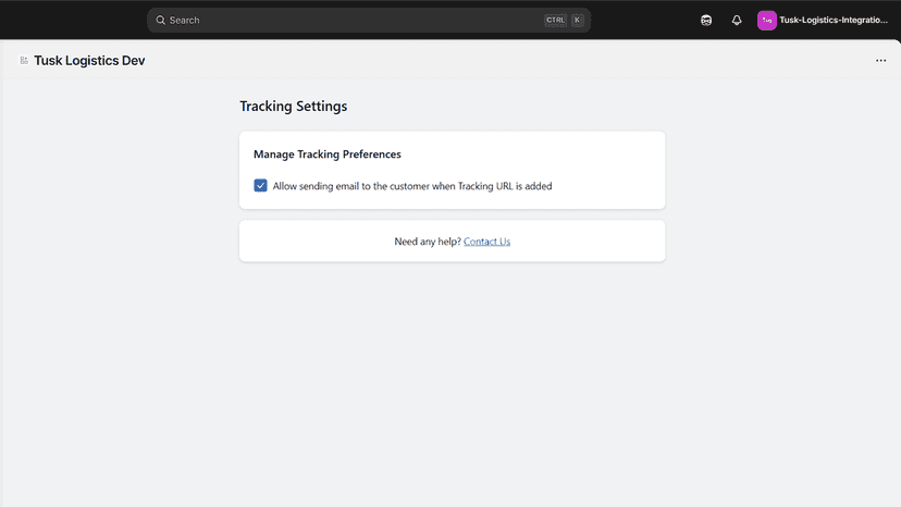Setup with notifications