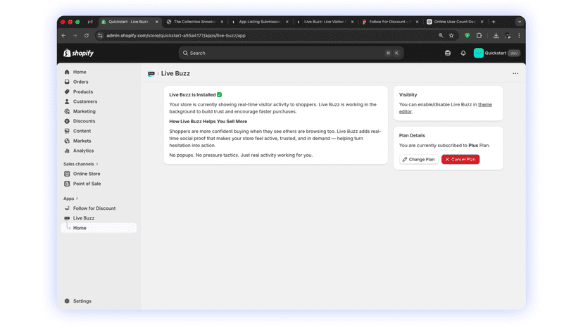 Live Buzz Admin Interface