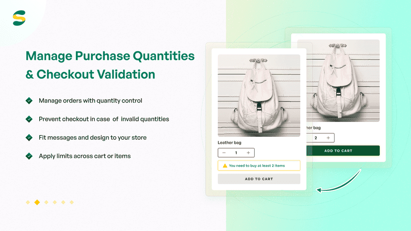 Manage Purchase Quantities & Checkout Validation
