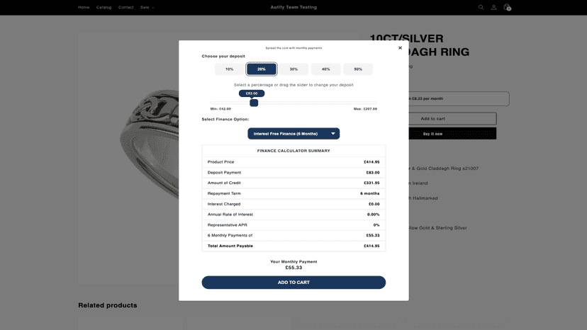 Product Page widget