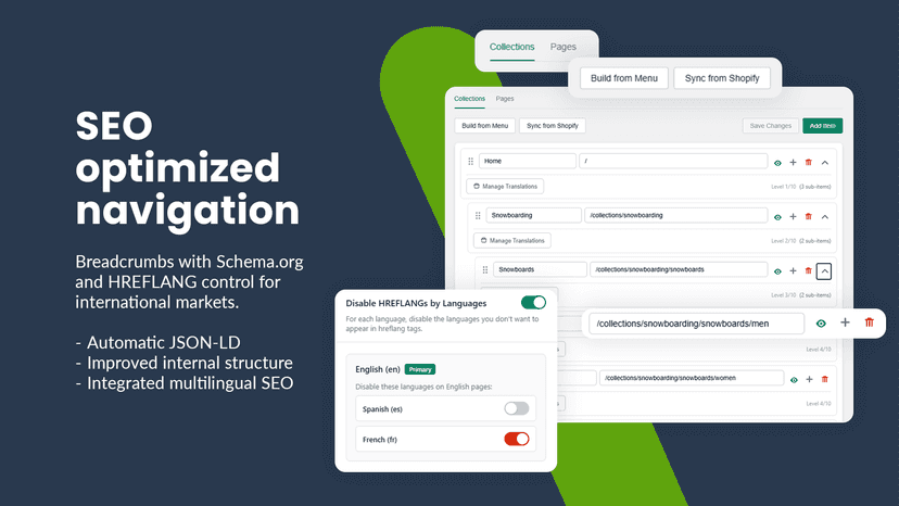 SEO Optimized navigation