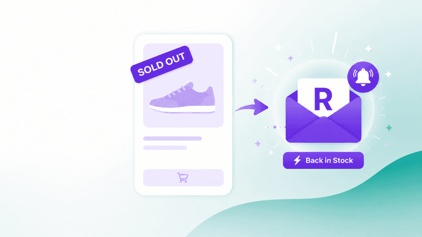 Automatic back-in-stock email alert illustration