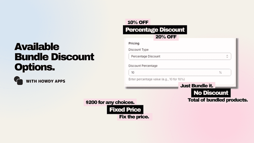 Shopify Bundle Product Flexible Personalize Howdy App Discount