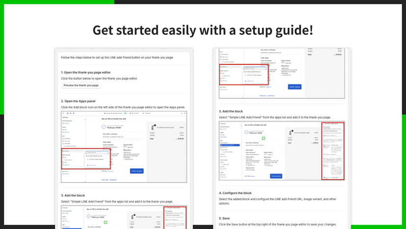 Get started easily with a setup guide!