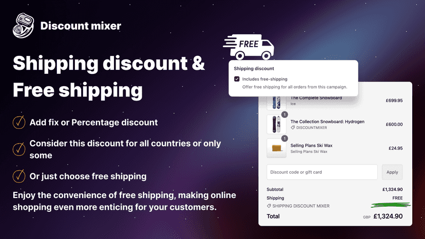 Shipping discount
