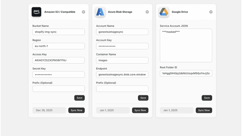 Sync Page