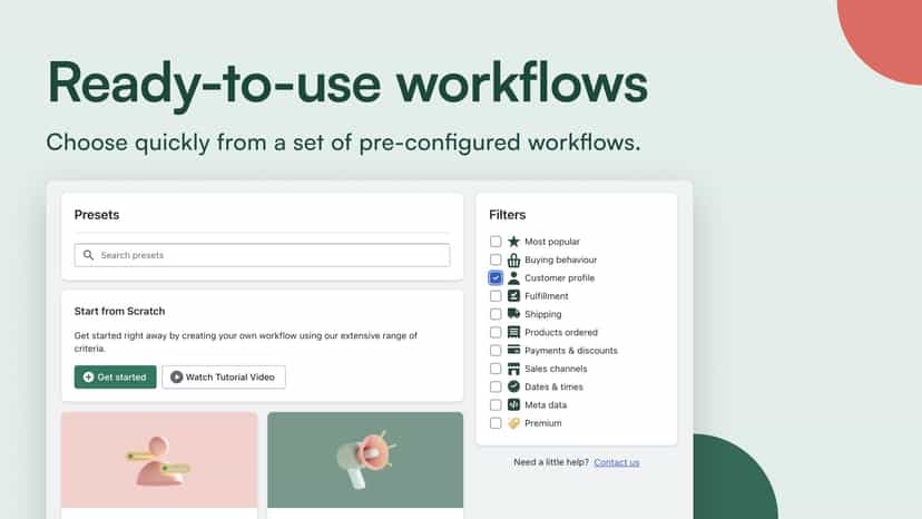 Use advanced settings to refine workflow and order management.