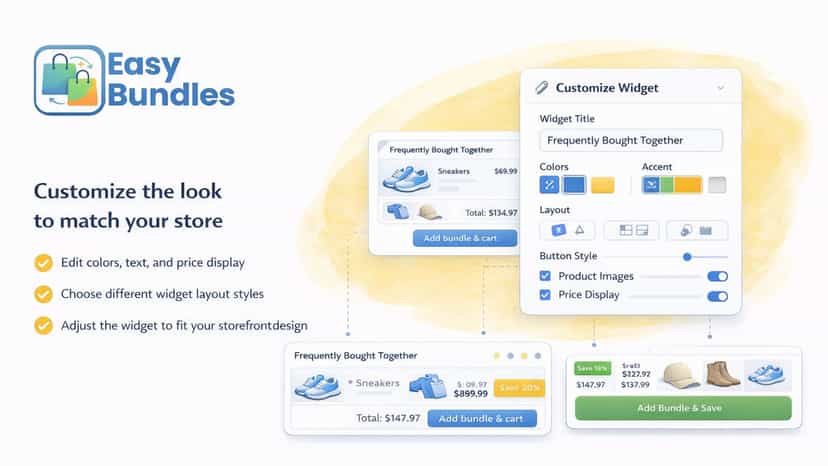 Customize the bundle widget to match your store