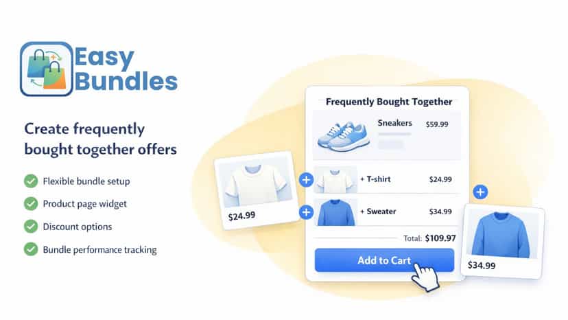 Frequently bought together bundles with flexible discounts