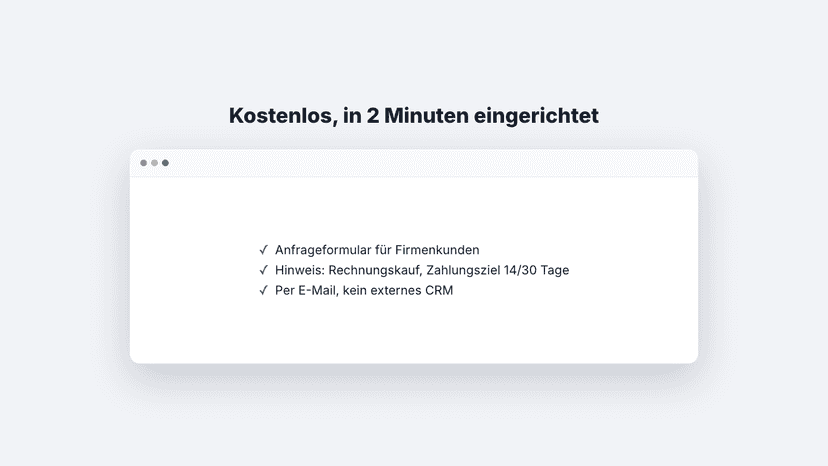 Funktionen des B2B-Widgets