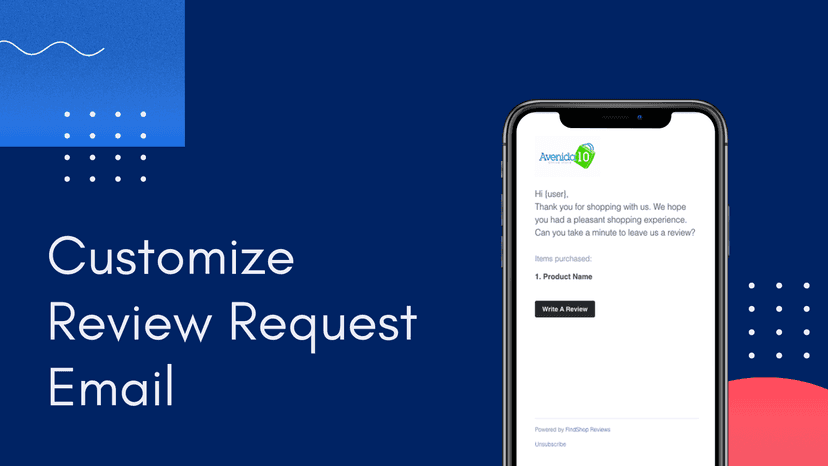 Customize review request email