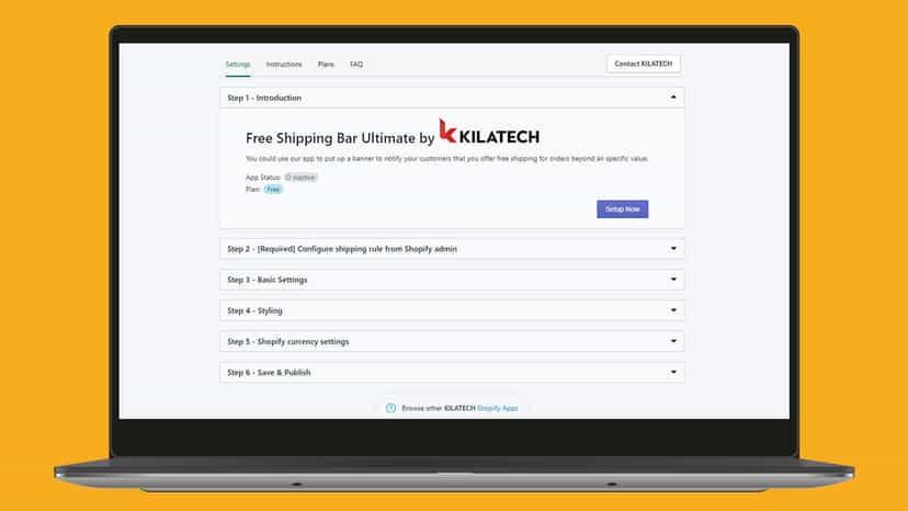 home page free shipping bar ultimate app