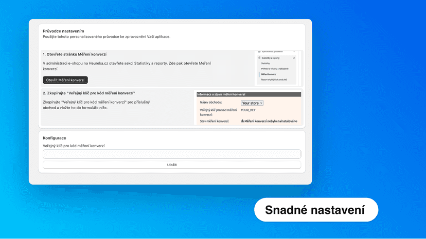 Snadné nastavení