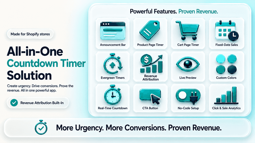 Countdown timer feature overview: placements and analytics