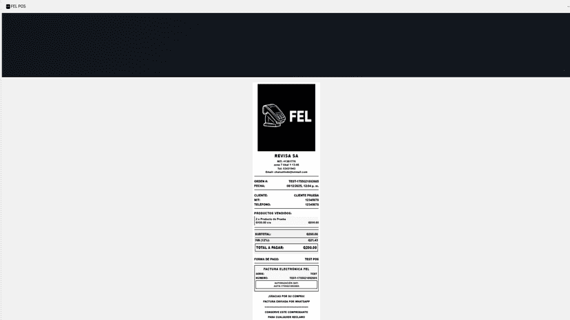 Genera ticket de forma inmediata al facturar.