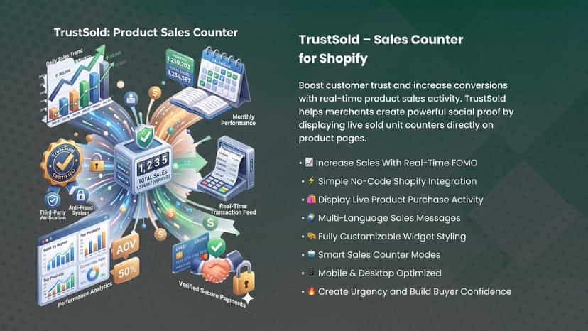 Display live sold product units directly on product pages