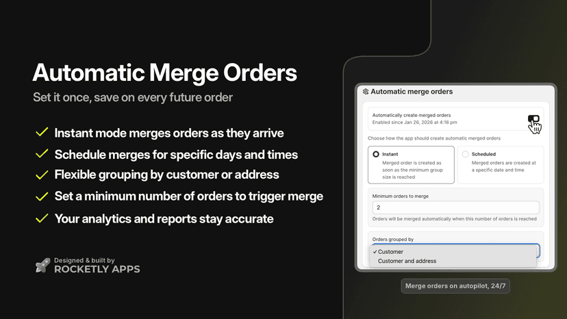 Automatic Merge Orders