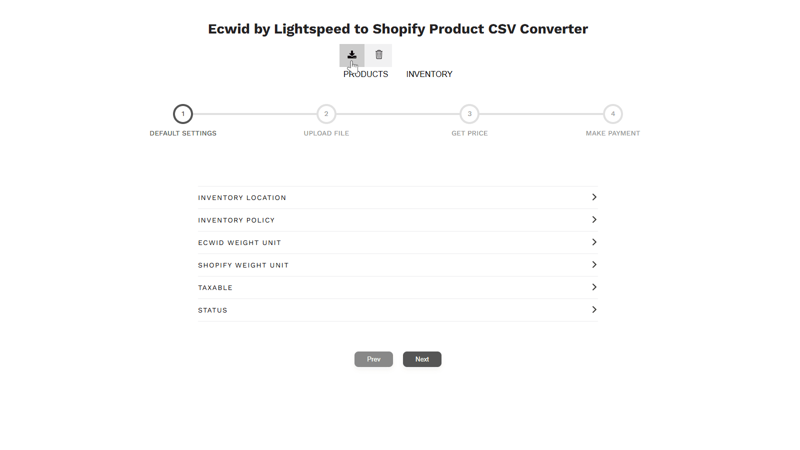 Download Shopify CSV