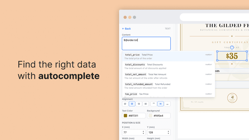 Find data with autocomplete