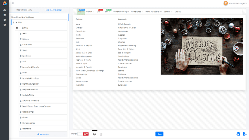 Mega Menu - Step 1: Create Menu