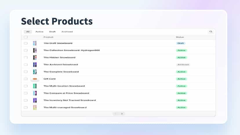 select products