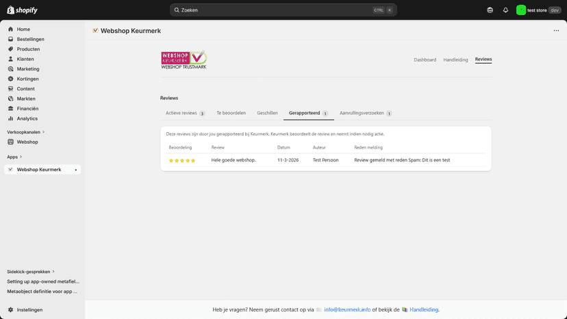 inzicht en controle over reviews