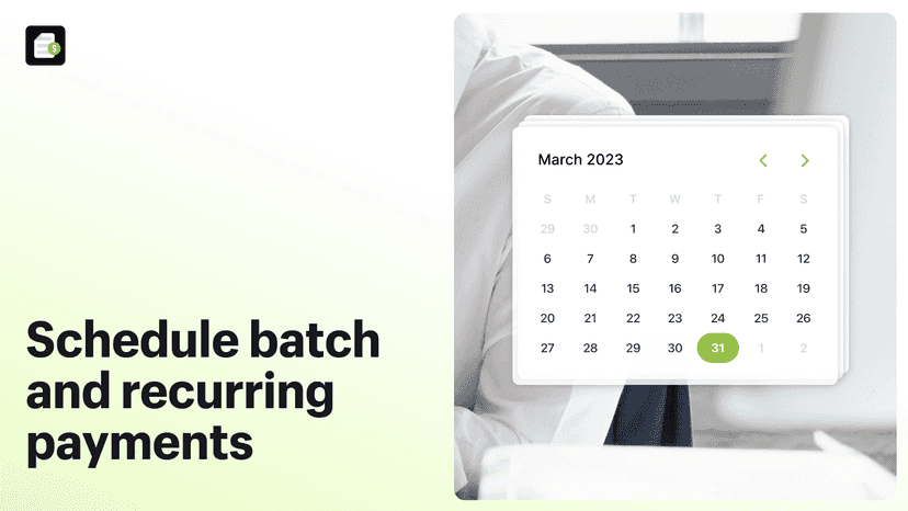 Schedule batch and recurring payments
