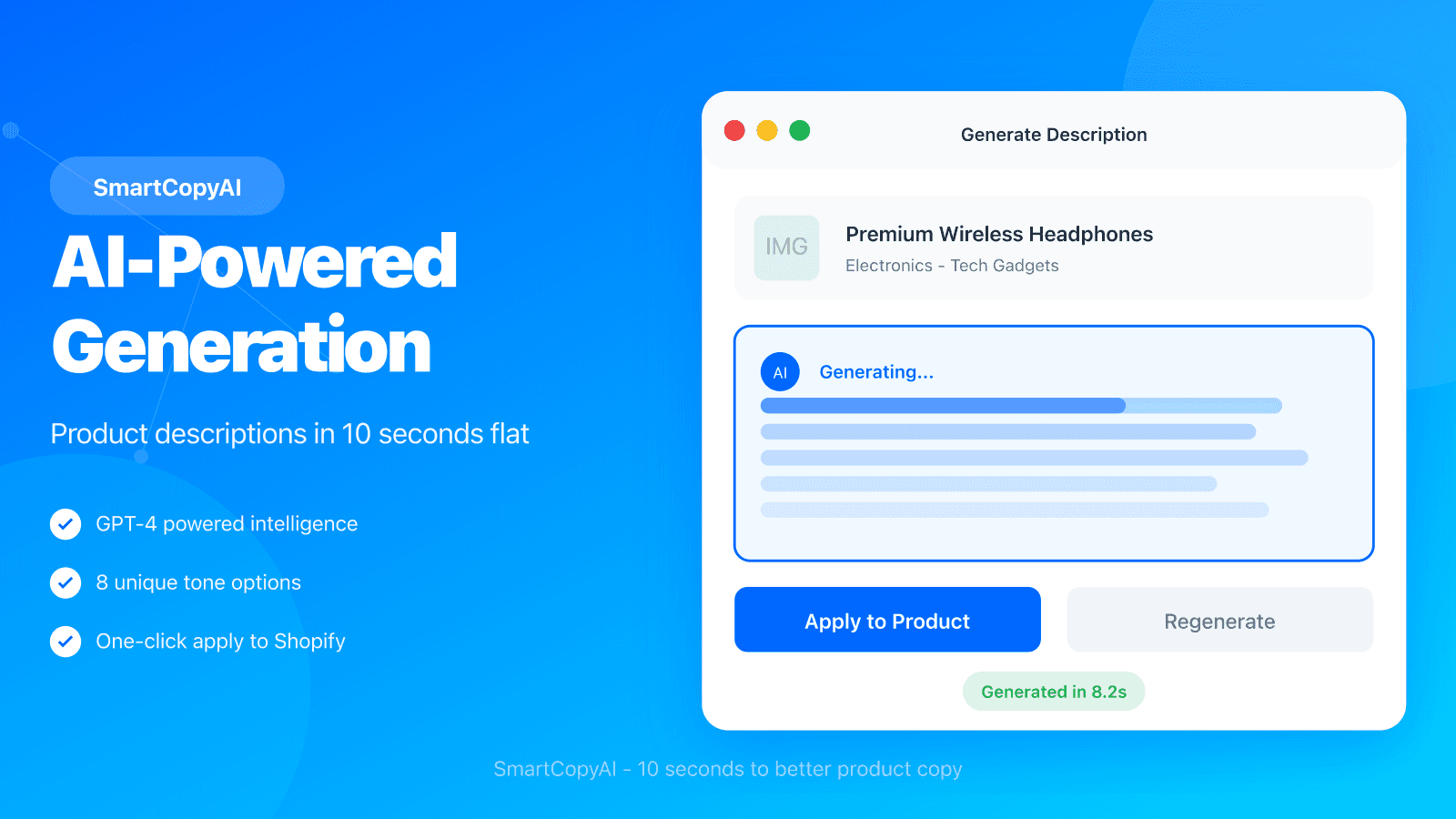 AI-Powered Generation - Create descriptions in seconds