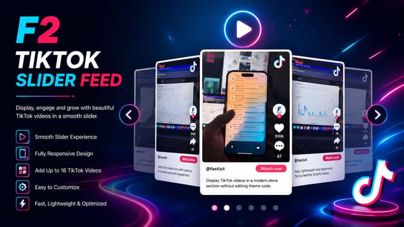 TikTok Slider Feed showcase for modern Shopify storefront design
