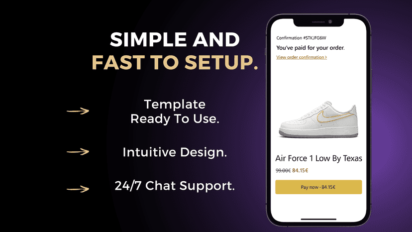 Simple and fast setup with ready templates and 24/7 support