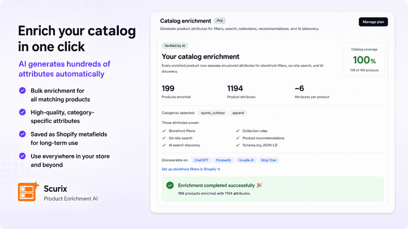 Enrich your catalog in one click